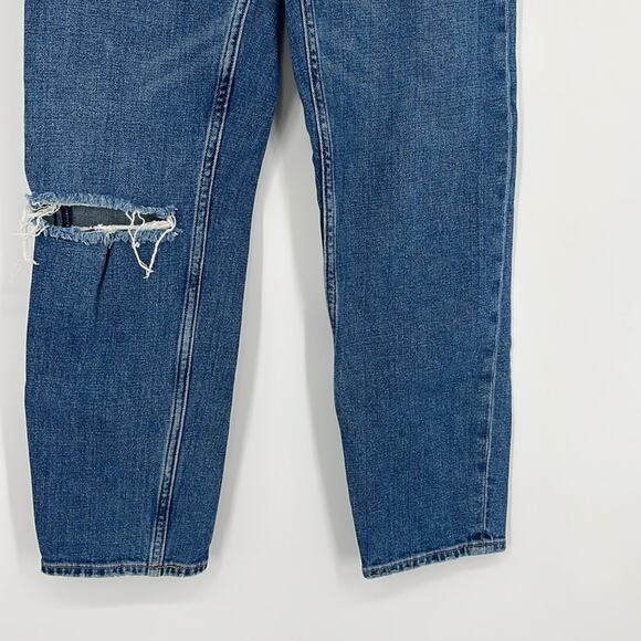 Abercrombie & Fitch The Mom High Rise Straight Jeans 25/0 XS Medium Wash - Picture 6 of 10